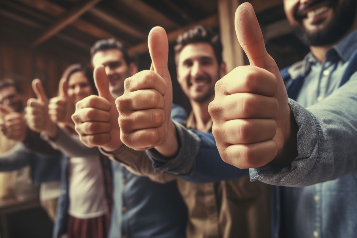 How to Choose the Best Branding Agency in NYC 2 People with thumbs up, indicating Good reputation