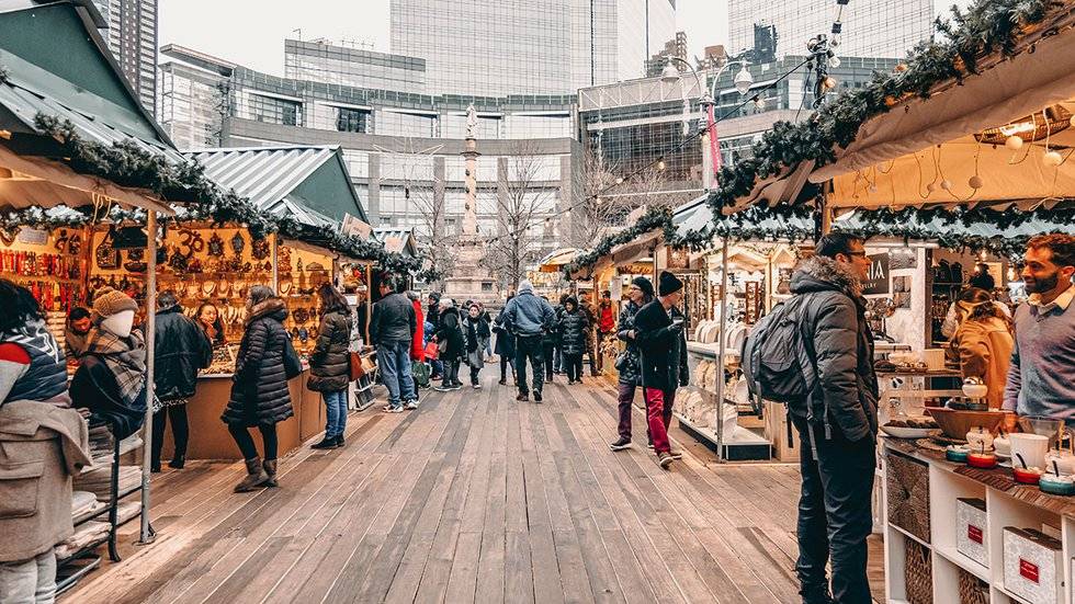 Holiday Markets in Union Square and Columbus Circle
