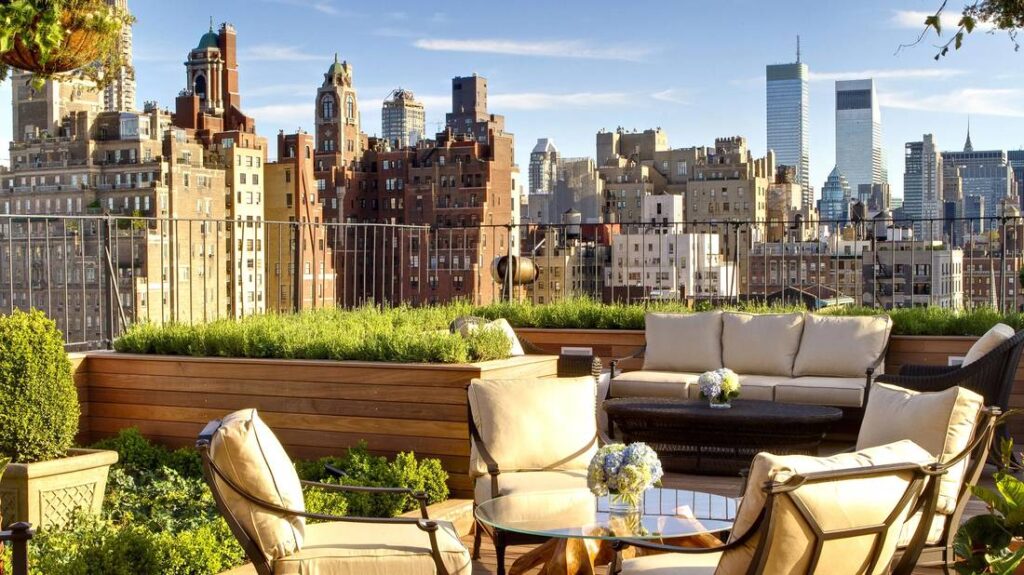 "best hotels in NYC with a view" hero image - View from the NYC Surrey hotel rooftop