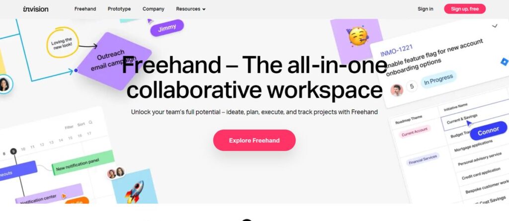 Screenshot from the website of InVisionApp