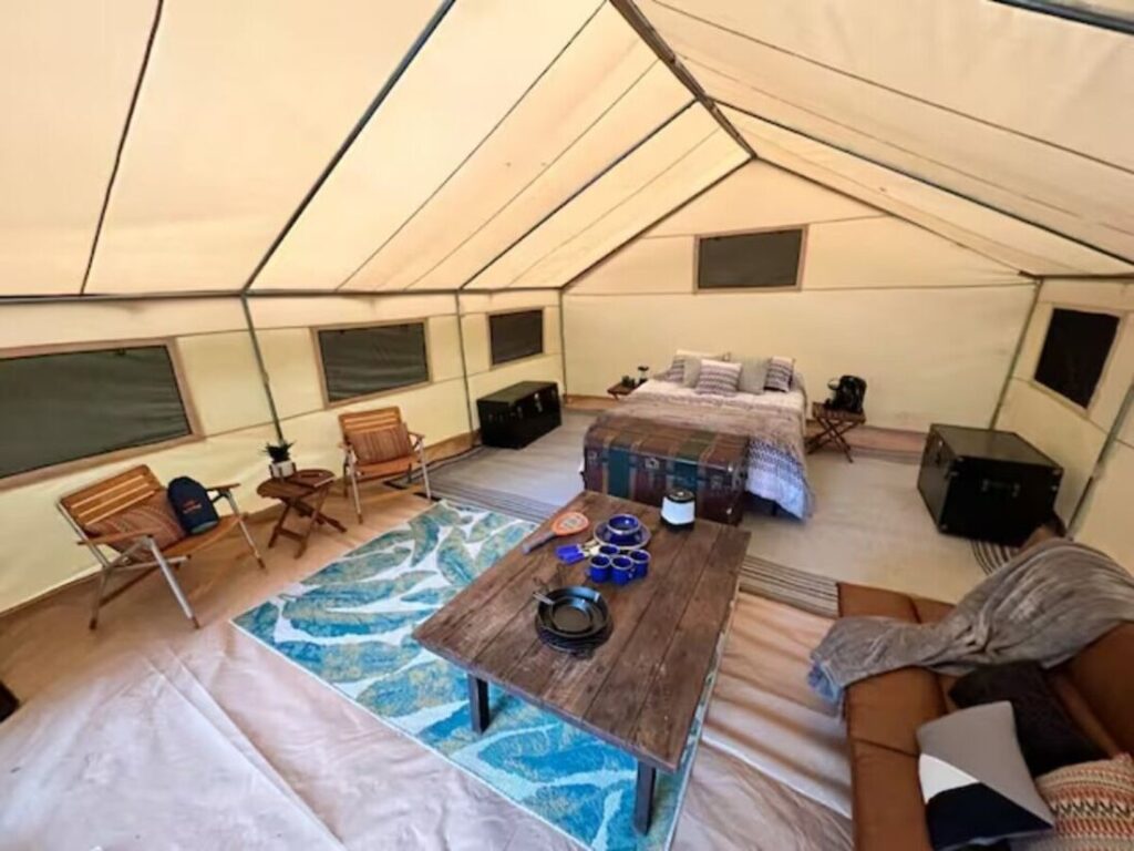Luxurious Safari Tent at Frontier Town (interior)