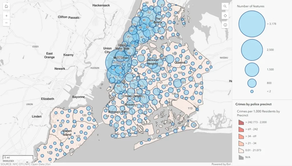 Brooklyn crime map (Aug 2024)