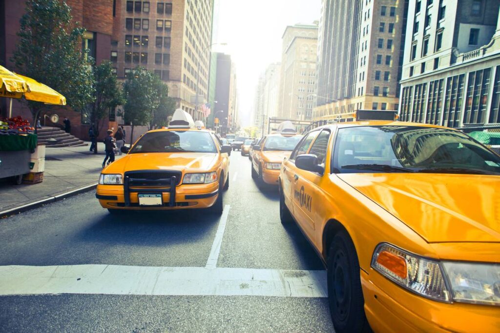 Yellow taxis in New York City