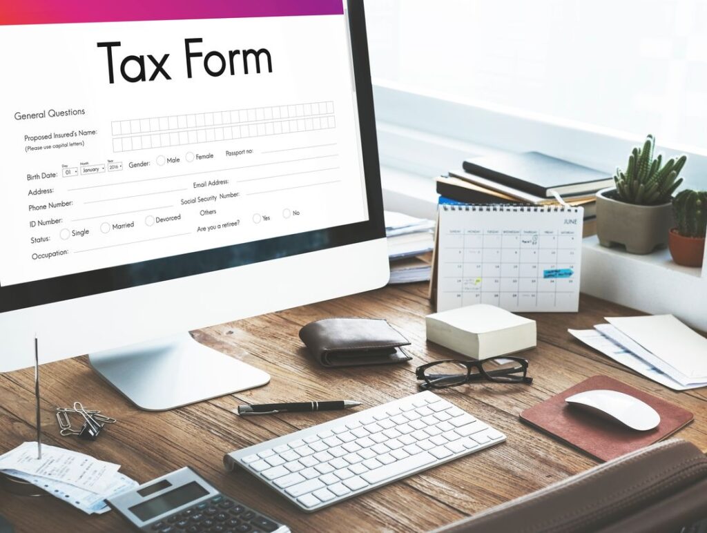 Online tax filing process