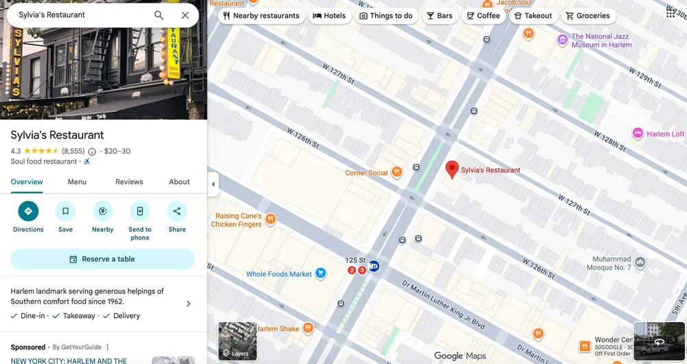 Sylvia’s in NYC